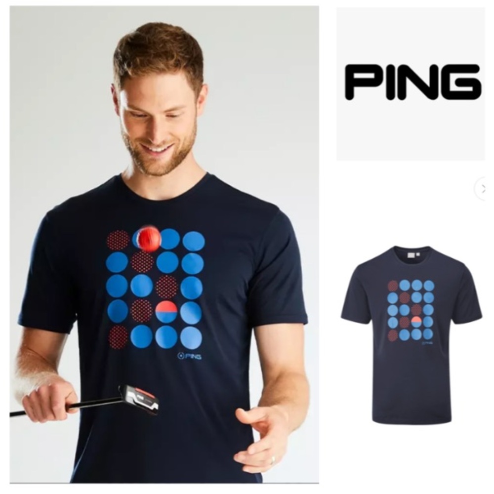 NEW! Ping Mens SensorCool Split Ball Tee Polo Shirt